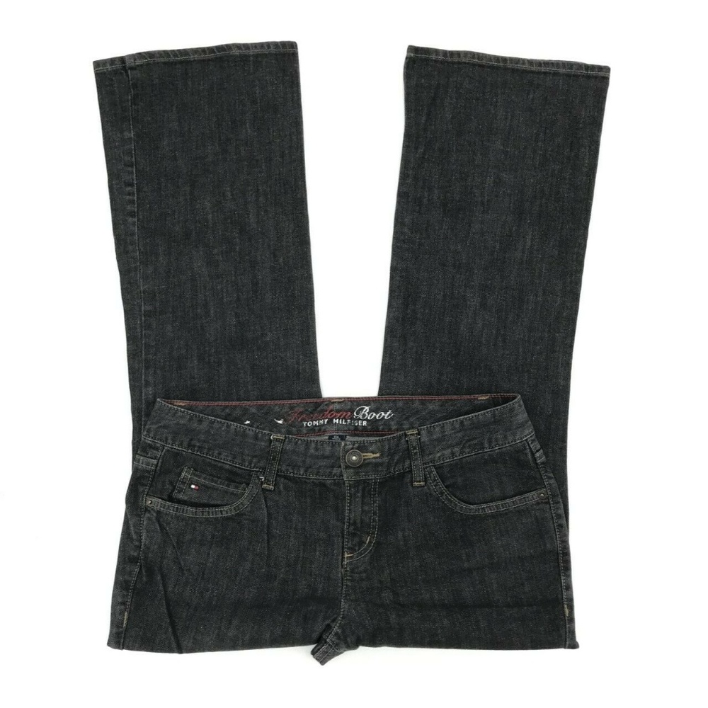 Tommy Hilfiger Freedom Boot Cut Jeans Sz 10A Black - Picture 2 of 5